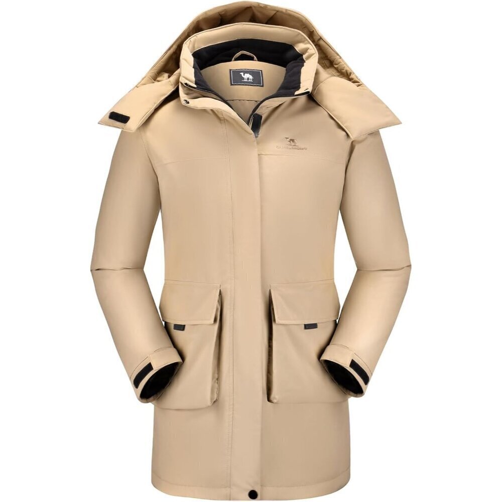 Women's Waterproof Winter Coat Warm Winter Jacket Hooded Outdoor Windbreaker Hik